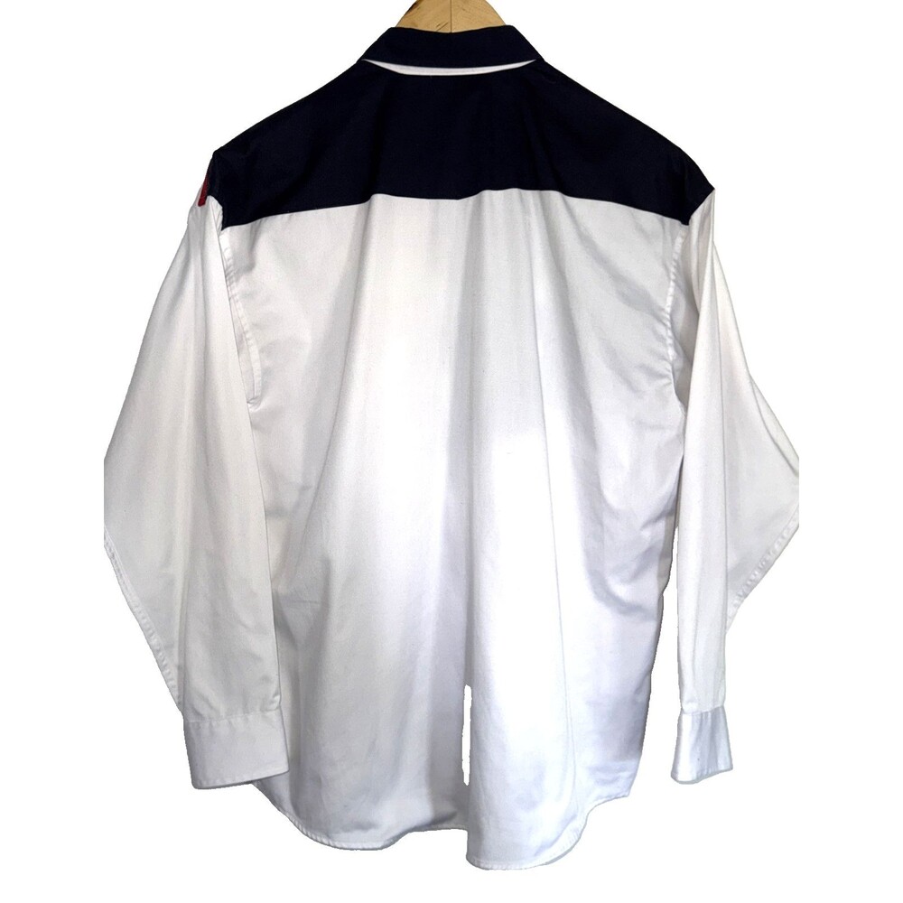 Panhandle Slim American Flag Shirt Embroidered Stars Patriotic USA Men L Heavy - Picture 7 of 8
